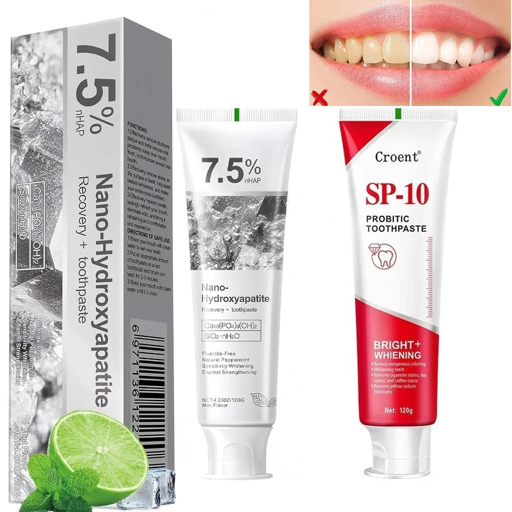 Hydroxyapatite Toothpaste for Sensitive Teeth - Whitening & Stain Removal