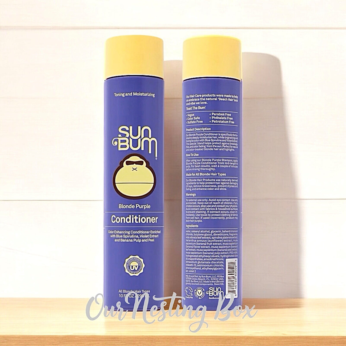 Sun Bum Blonde Purple Conditioner - 10 oz Pack of 2 for Toner & Brightening