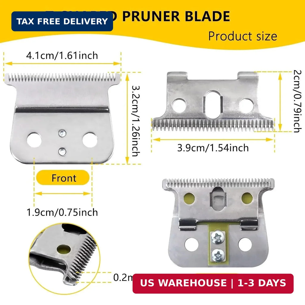 Replacement T-Outliner Blades with Screws for Andis G/GO/GTO/GTX & Headliner LS2/LS3