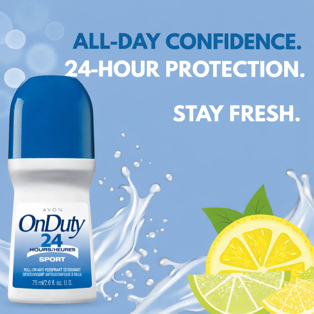 Sport Deodorant 24HR Roll-On Antiperspirant - Pack of 20