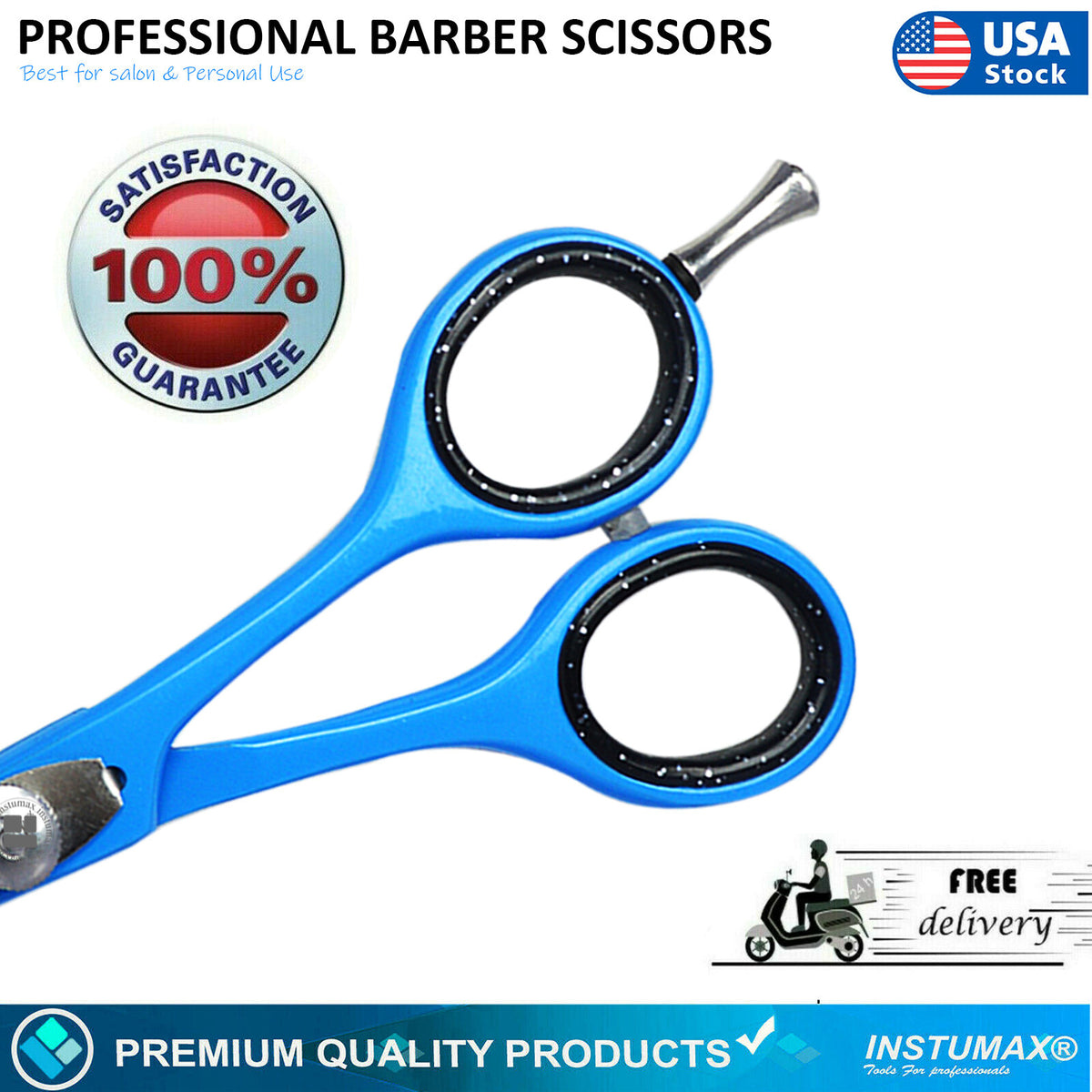 Professional Barber Hair Cutting Scissors 6.5 Inch Stainless Steel Shears