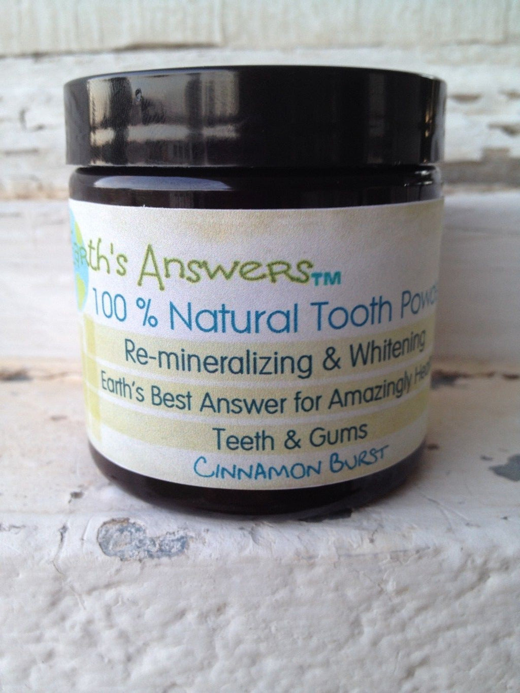 Natural Remineralizing Whitening Tooth Powder with Cinnamon - 3 oz Jar