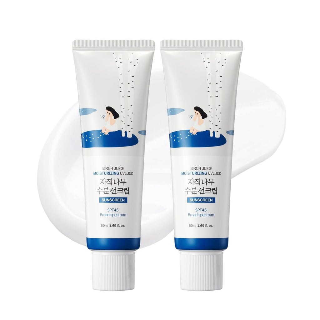 SPF 45 Sunscreen for Face UV Protection Hydrating 2-Pack