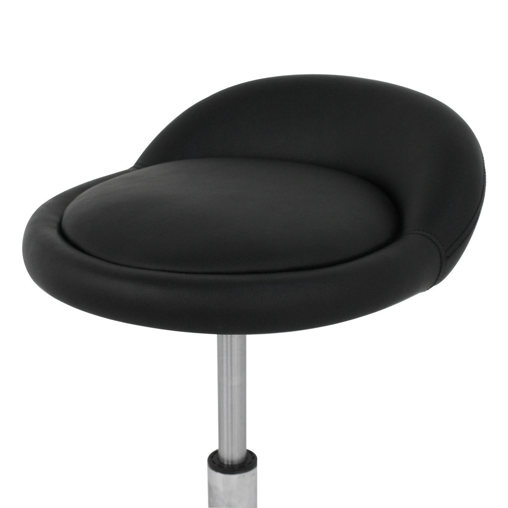 Adjustable Hydraulic Salon Stool with Backrest and 5 Caster Wheels