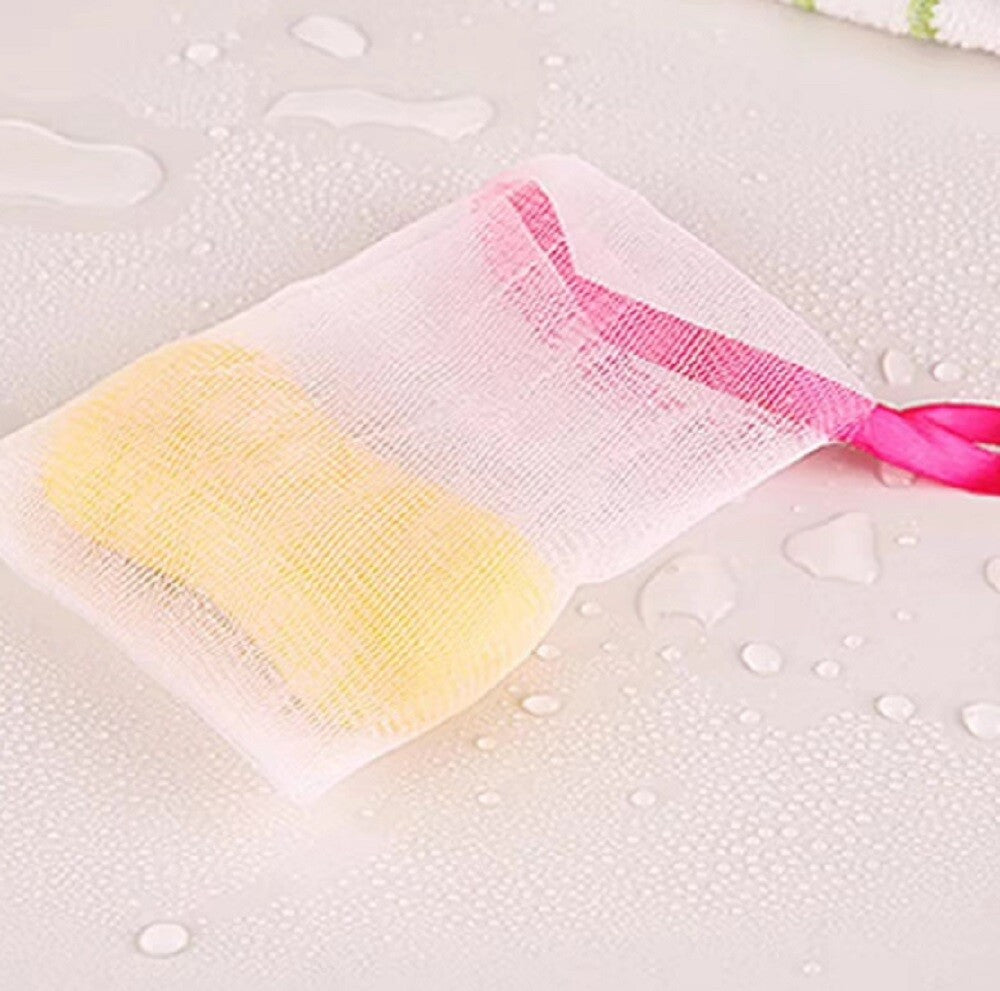 Mesh Soap Saver Bags 10-Pack - Exfoliating Soap Pouches for Shower & Travel
