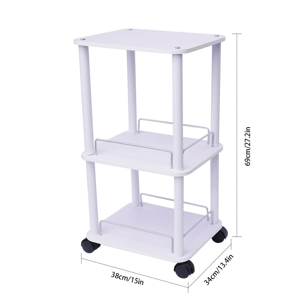 Salon Equipment Storage Trolley Cart with 360° Wheels for Beauty Instruments