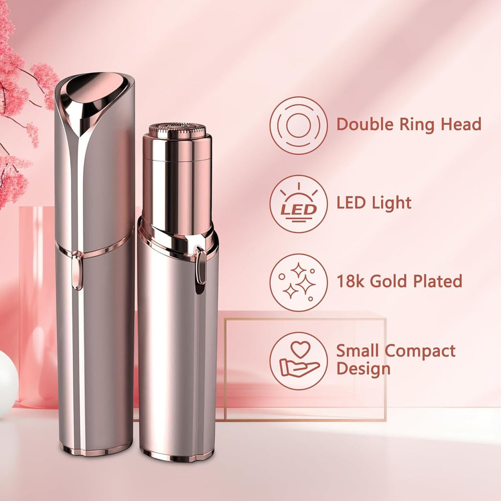 Electric Facial Hair Remover for Women Rose Gold - Pain-Free & Precise