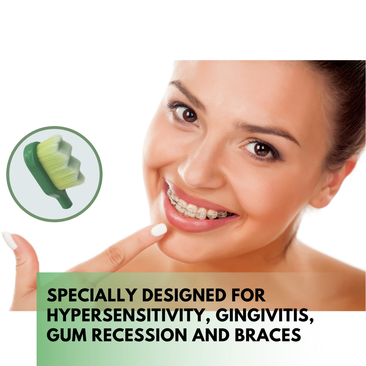 Extra Soft Nano Toothbrush with Aloe Infused Bristles for Sensitive Gums - 2 Pack