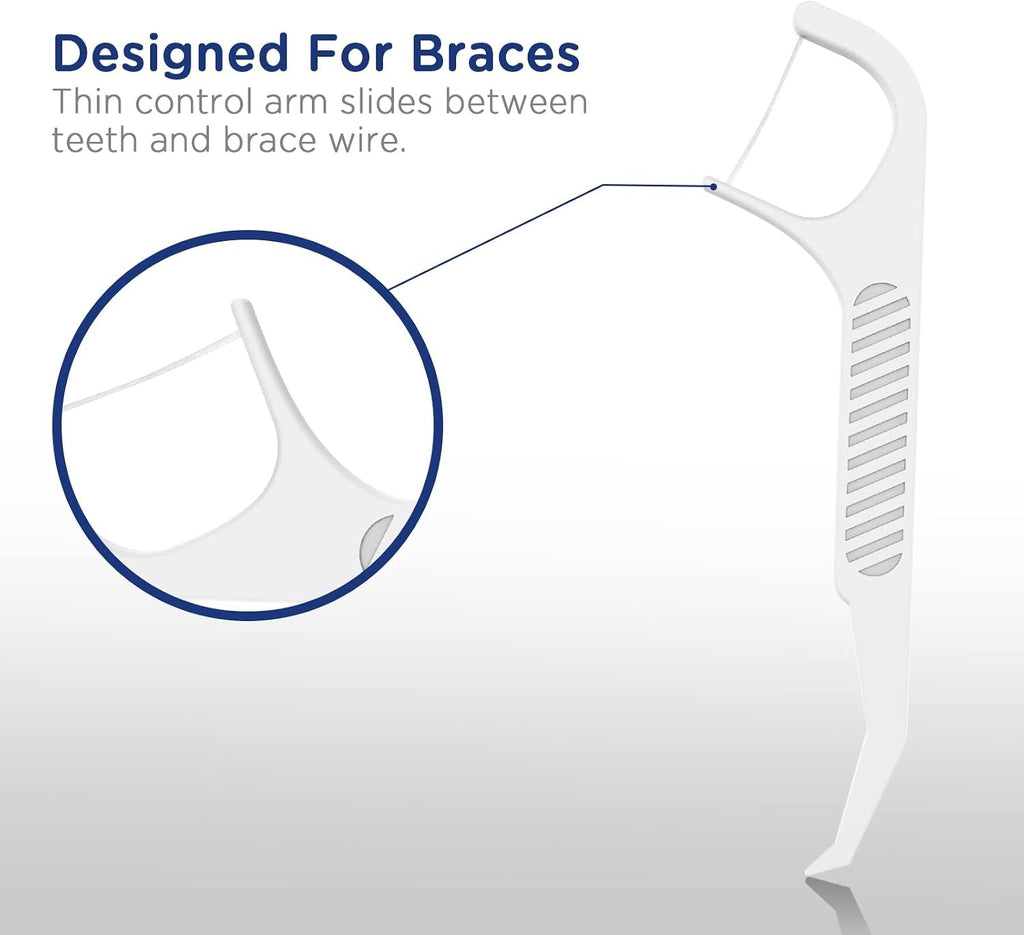 Orthodontic Floss Picks 100 Count for Braces - Easy Dental Cleaning