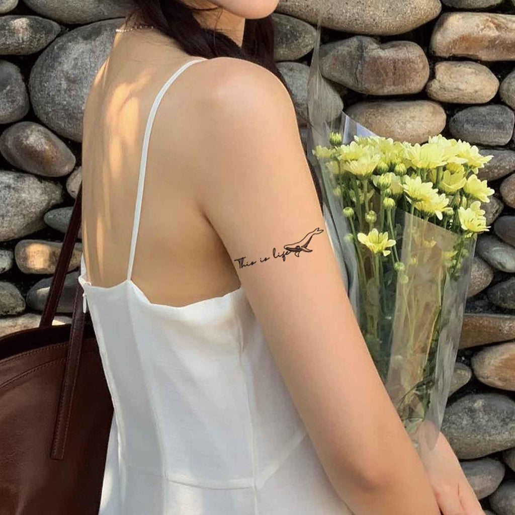 Temporary Tattoos 9 Sheets Inspirational Quotes Stickers 70 Pcs