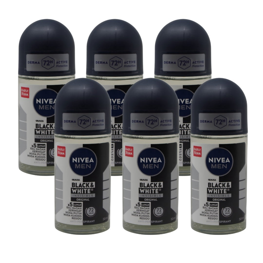 Men's Invisible Roll-On Deodorant 50ml Anti-Stain & Odor Protection