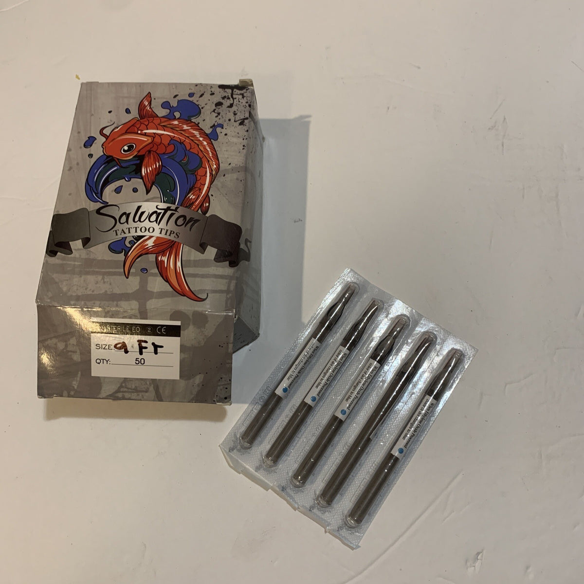Tattoo Needles Box of 50 – 9F Sterile Round Liner Needles, Salvation