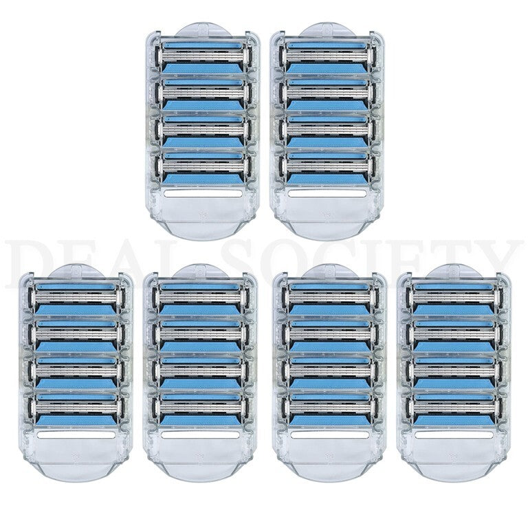 Men's 3-Blade Razor Refills - Dual Lubrication, 24 Cartridges, Compare to Mach3