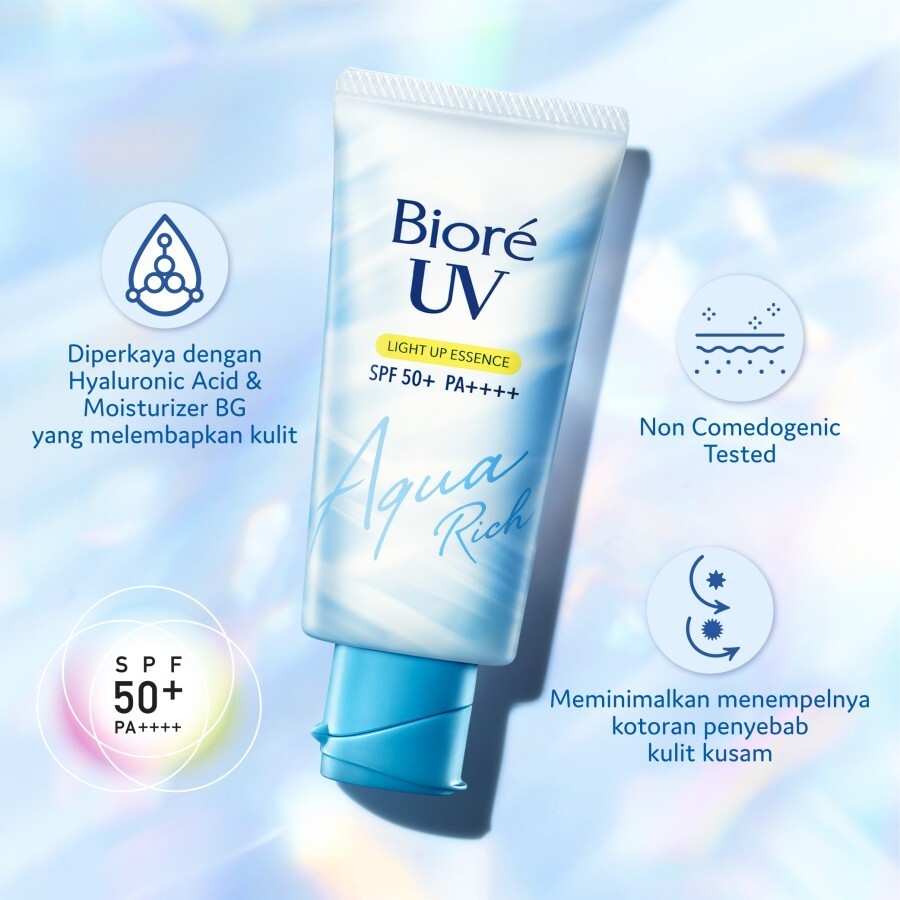 Biore UV Aqua Rich Light Up Essence Sunscreen SPF50+ PA++++ 70g - Japan Made