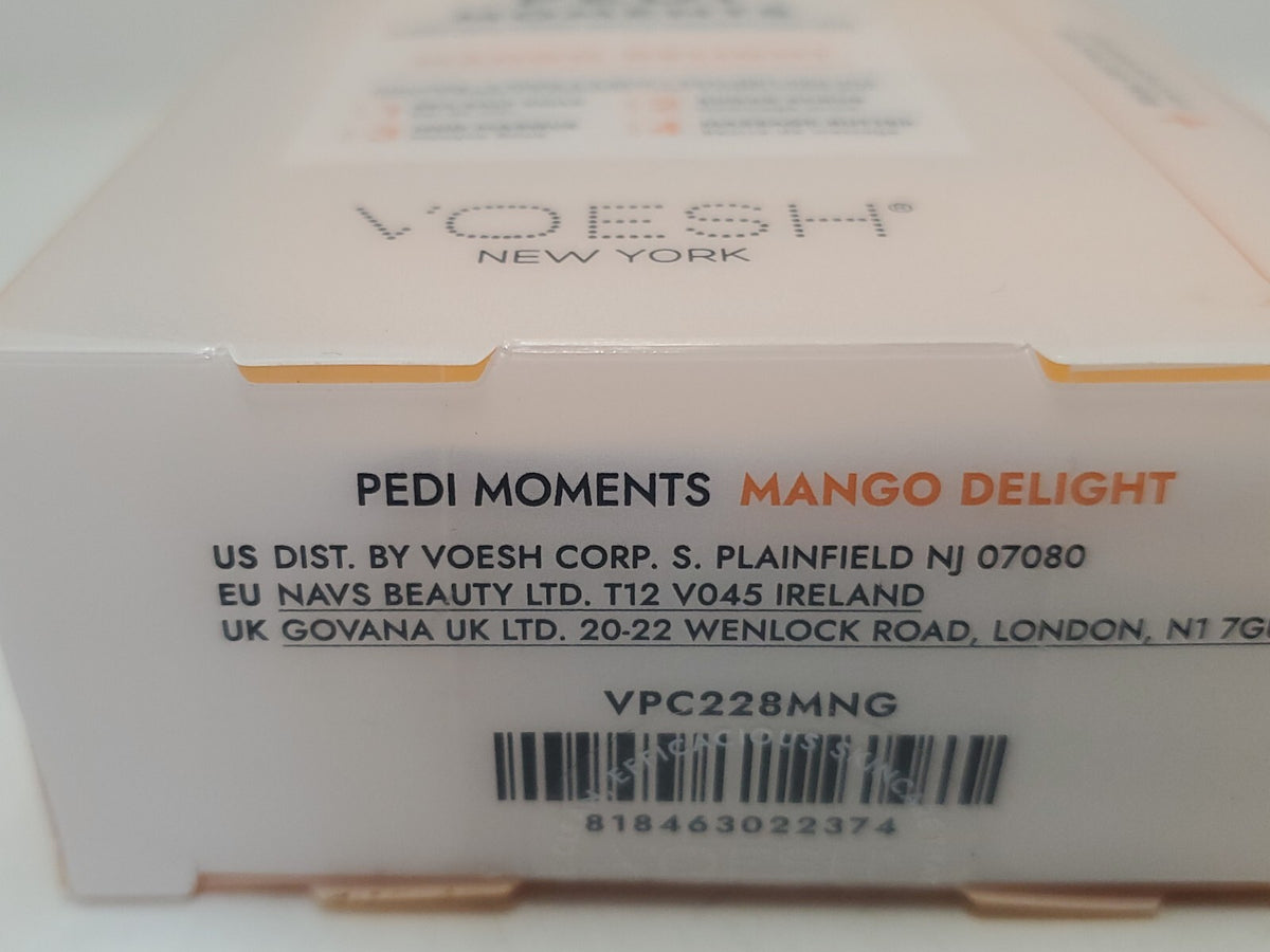 Voesh Pedi Moments Mango Delight 4-Step Pedicure Set - Two Sets in a Box