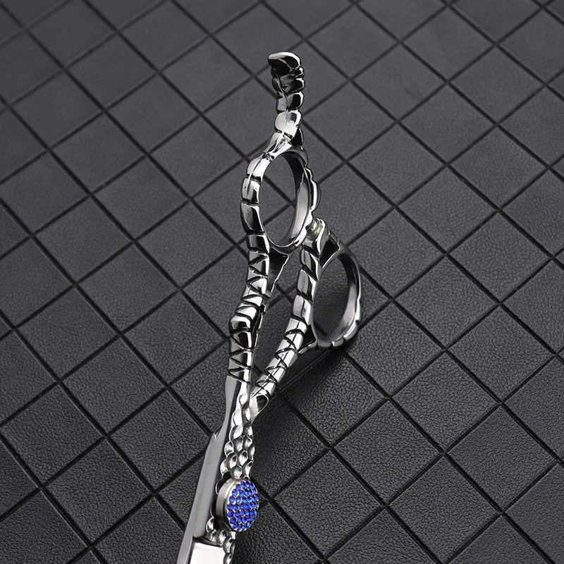 6 Inch Blue Diamond Steel Barber Scissors Sharp Haircut Shears Professional Salon Tool