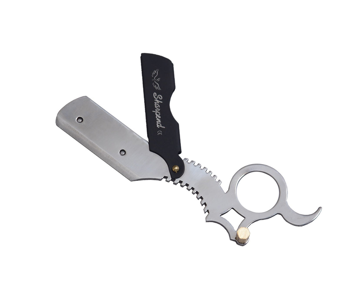 Professional Barber Straight Razor Kit with 10 Blades & Leather Pouch
