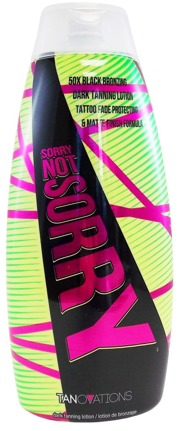 Black Bronzer Tanning Lotion with Tattoo Fade Protect - 50x Dark Color