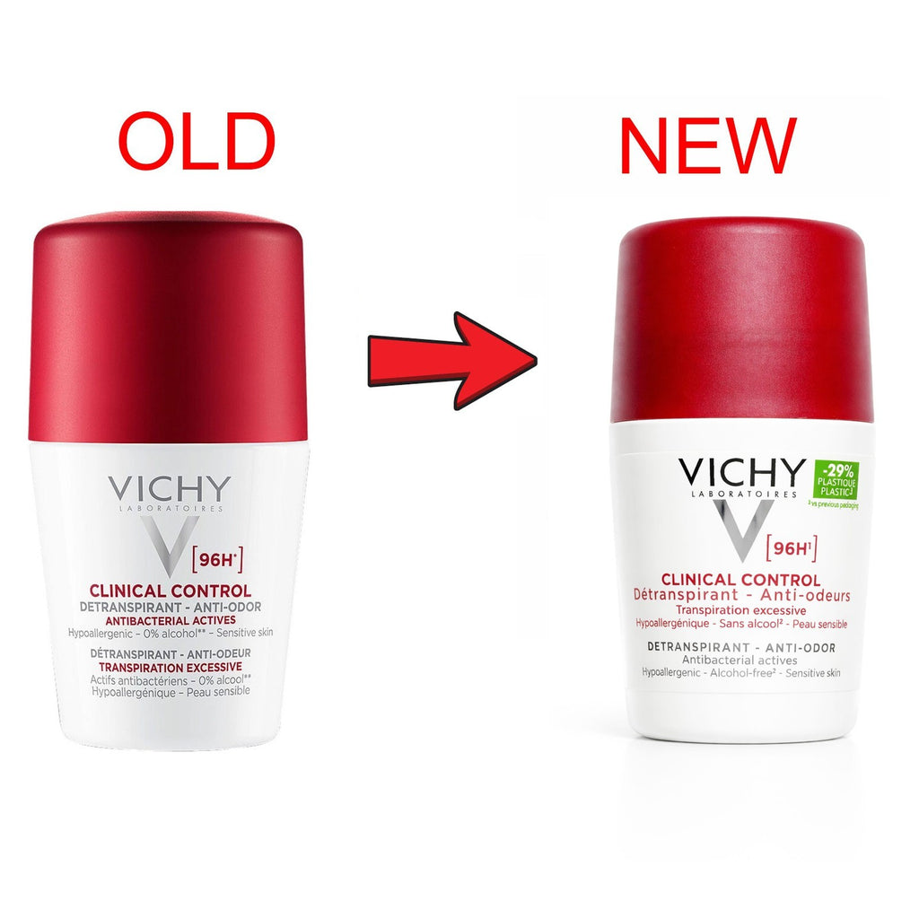 Vichy Clinical Control Deodorant & Antiperspirant 96hr, Hypoallergenic, 50ml
