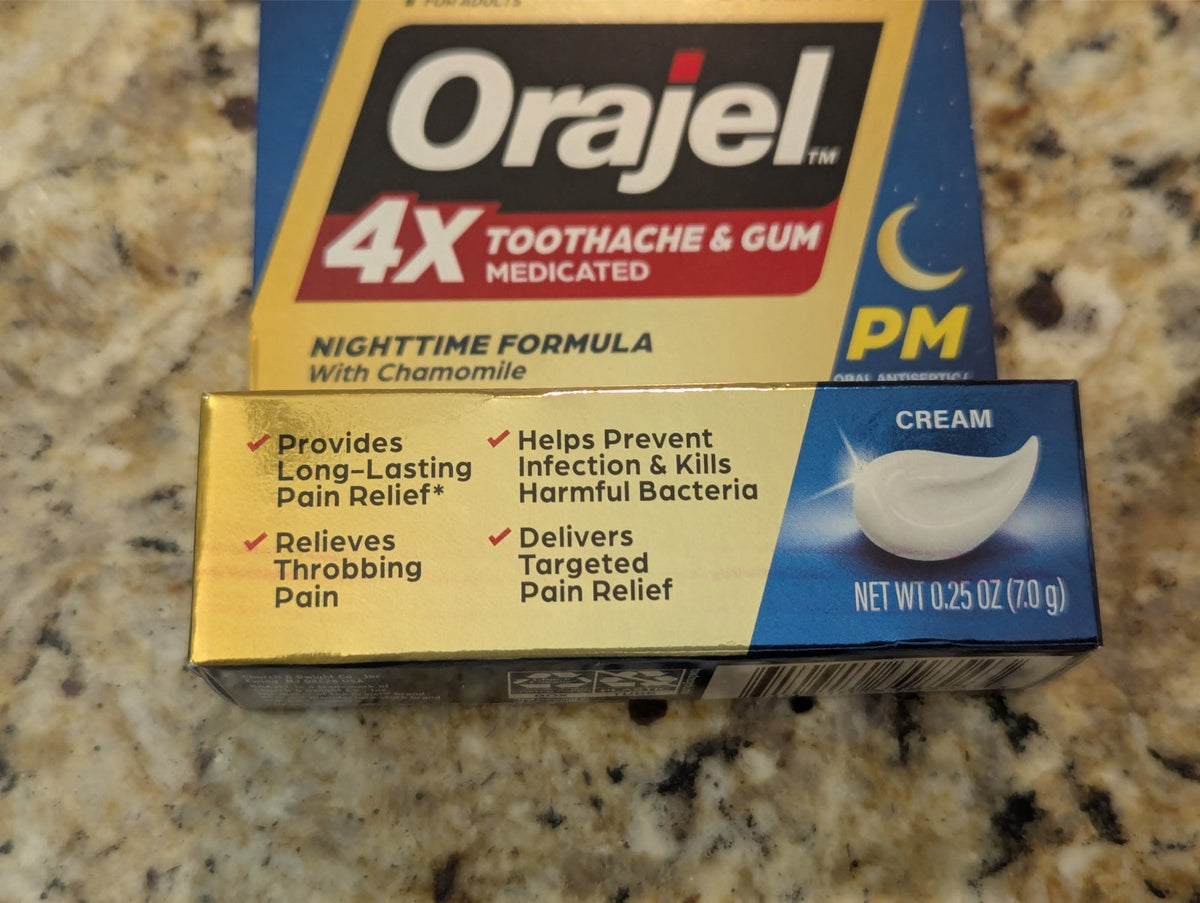 Orajel Nighttime Toothache & Gum Pain Relief Gel - 2 Pack, 0.25oz