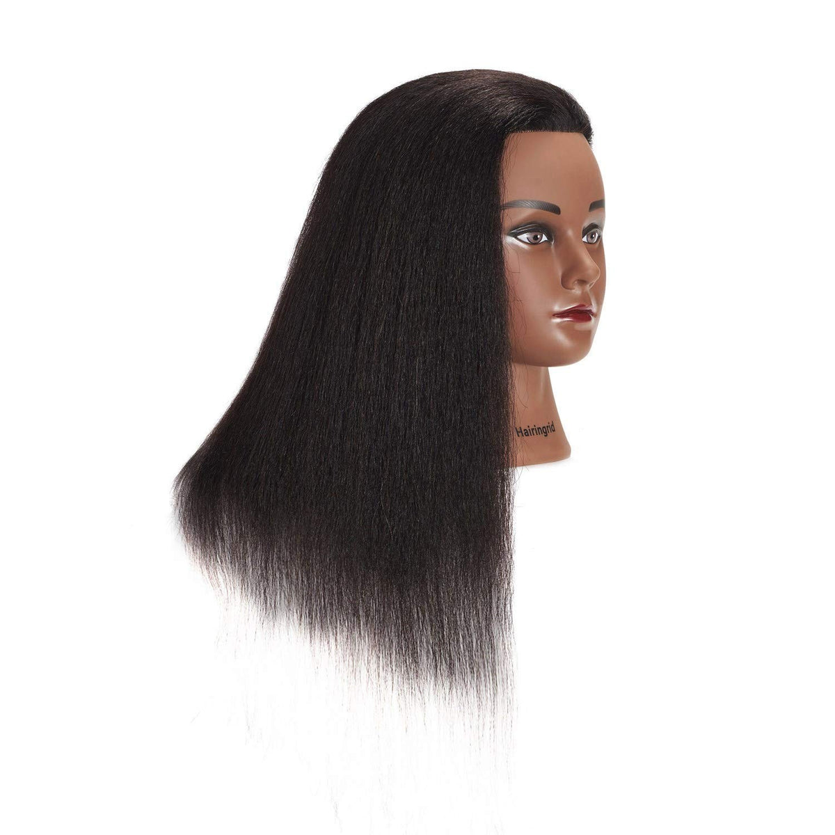 14-Inch Human Hair Mannequin Head for Cosmetology Training & Styling