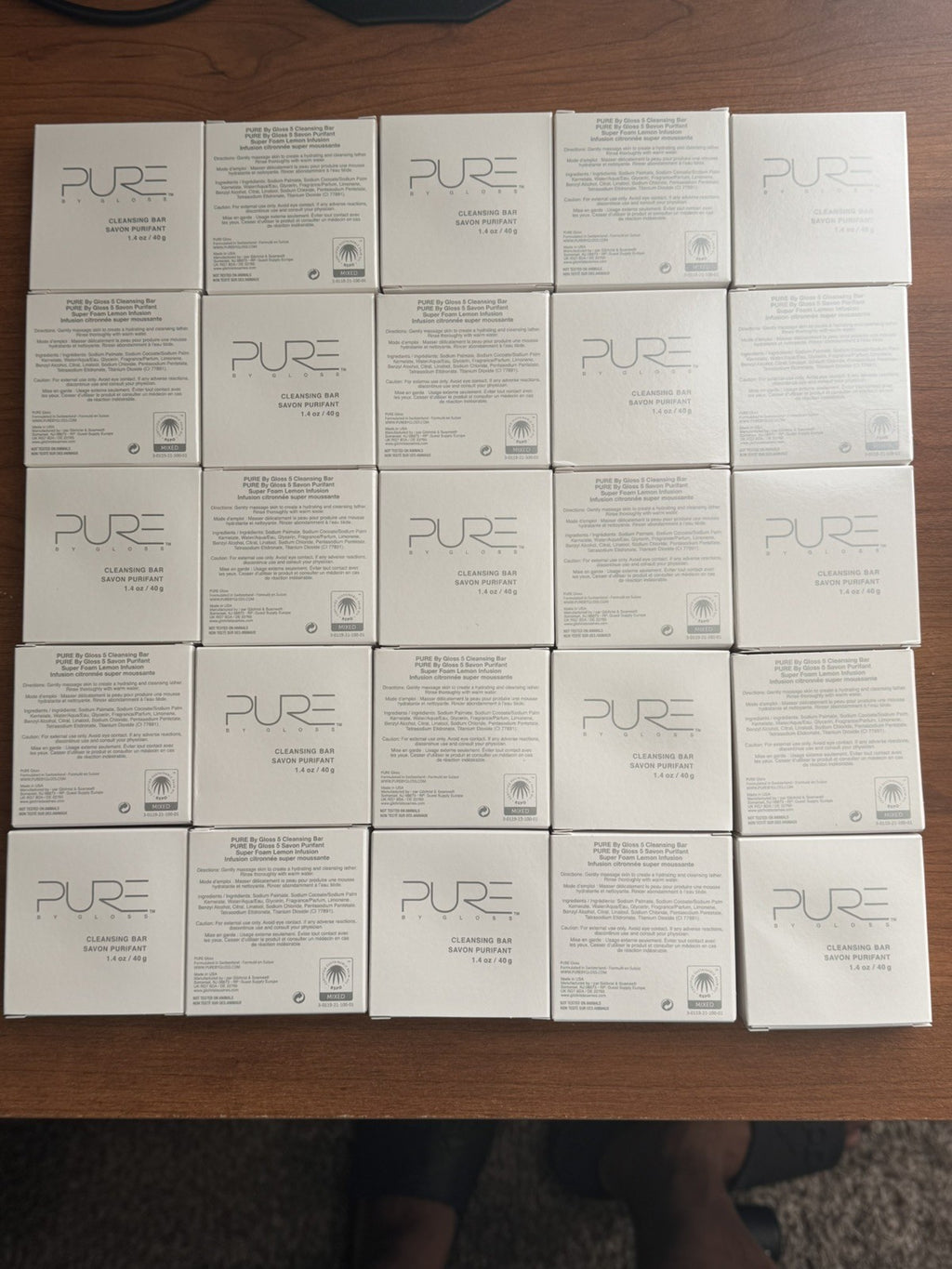 25 Pack Lemon Infused Body Bar Soap - Foam Cleansing 40g