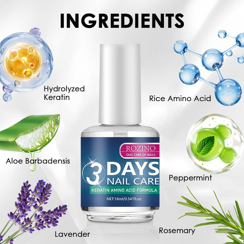 Nail Care Oil with Keratin & Amino Acids - 3 Pack, 16ml for Strength & Shine