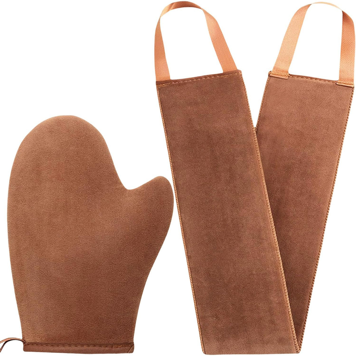 Self Tanning Mitt Set with Back Applicator - Double Sided Tan Mitt & Lotion Tool
