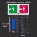 Double-Sided Nail Glue Tape Stickers for Press-On Nails - Reusable, Transparent, 12 Sizes