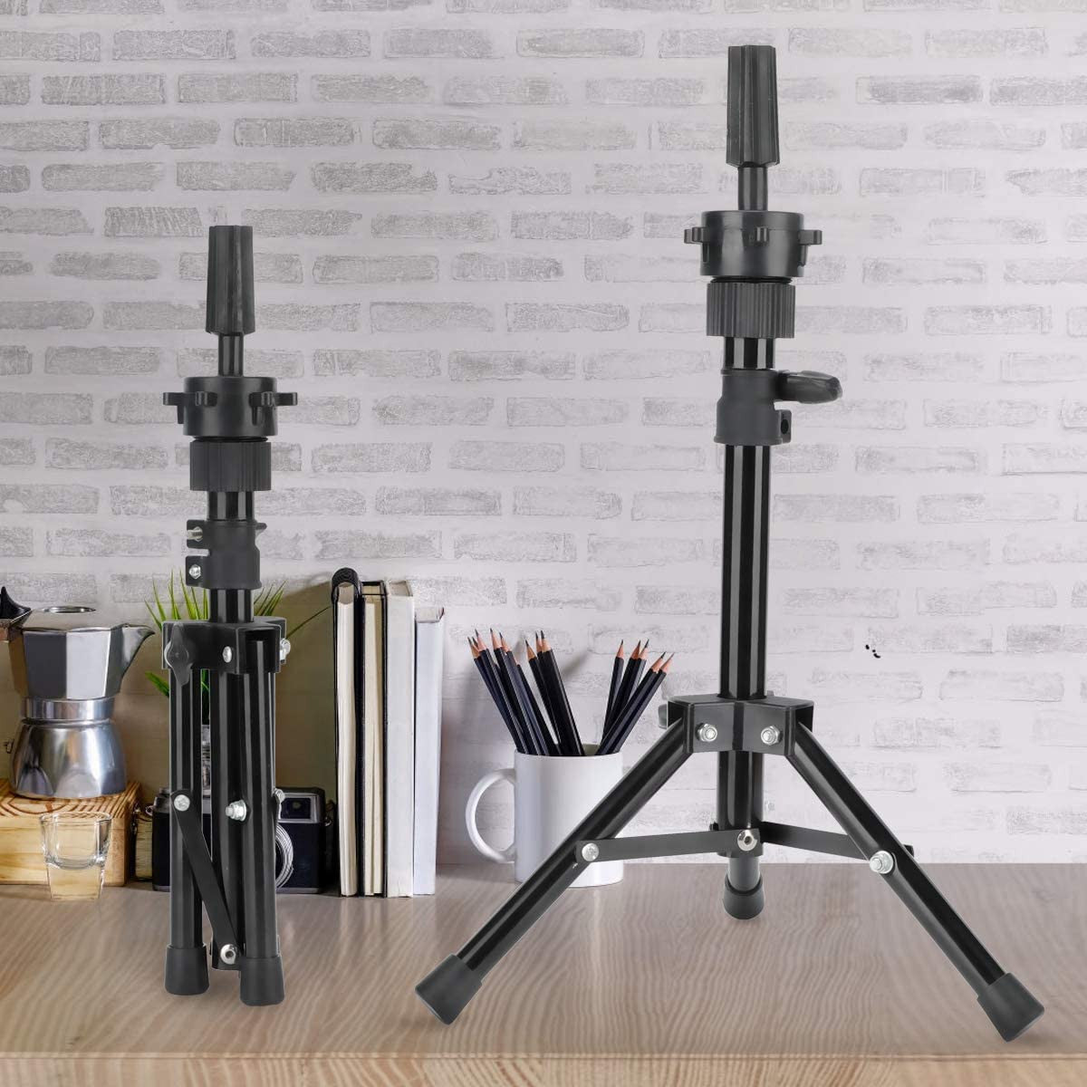 Adjustable Wig Head Stand Tripod for Cosmetology & Training