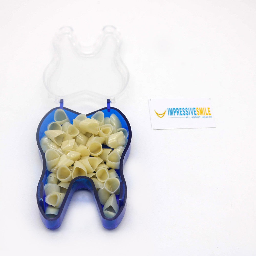 Dental Temporary Crown Kit - 100 Mixed Anterior & Molar Crowns for Restorations