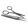 Facial Hair & Eyebrow Grooming Scissors Tweezers Set of 2