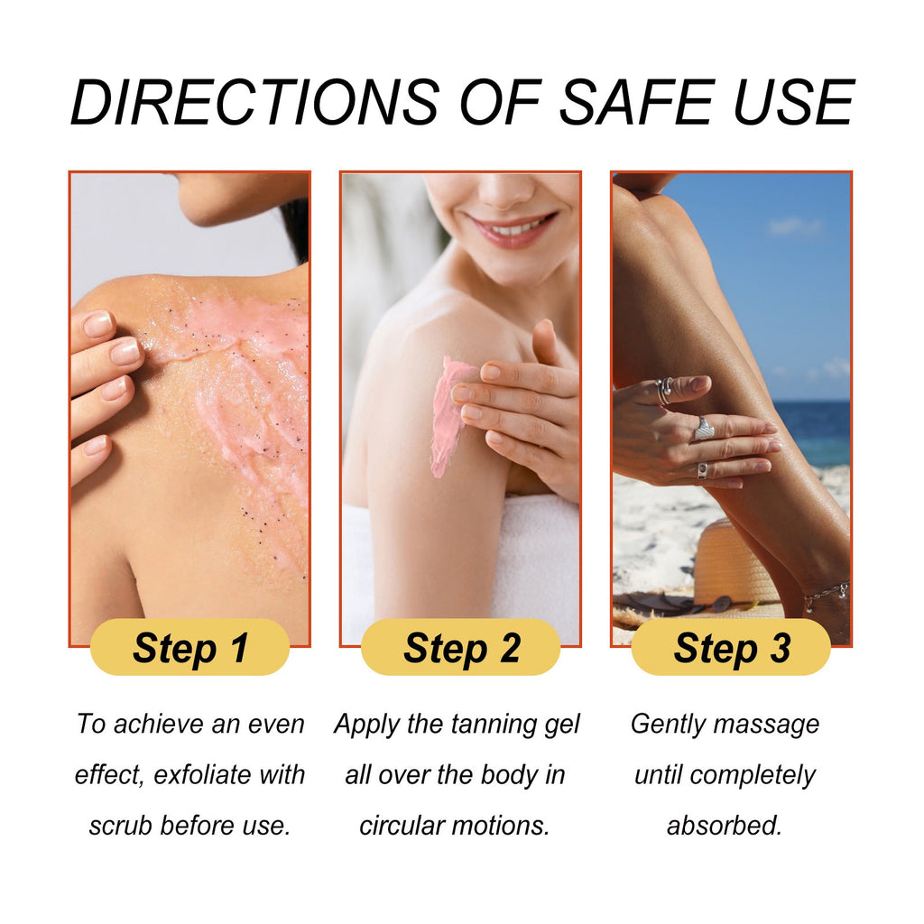 Outdoor Tanning Gel with Carrot Oil and Moisturizers – Accelerates Sun Tanning