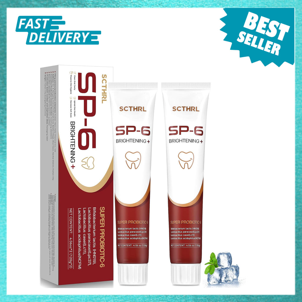 Probiotic Fluoride-Free Whitening Toothpaste for Sensitive Teeth - Ultra Brightening & Gum Care