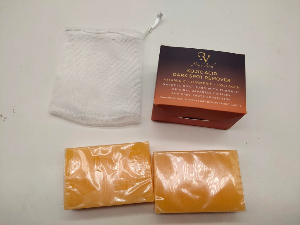 Dark Spot Remover Soap Bars with Vitamin C, Retinol & Collagen - 2 Pack