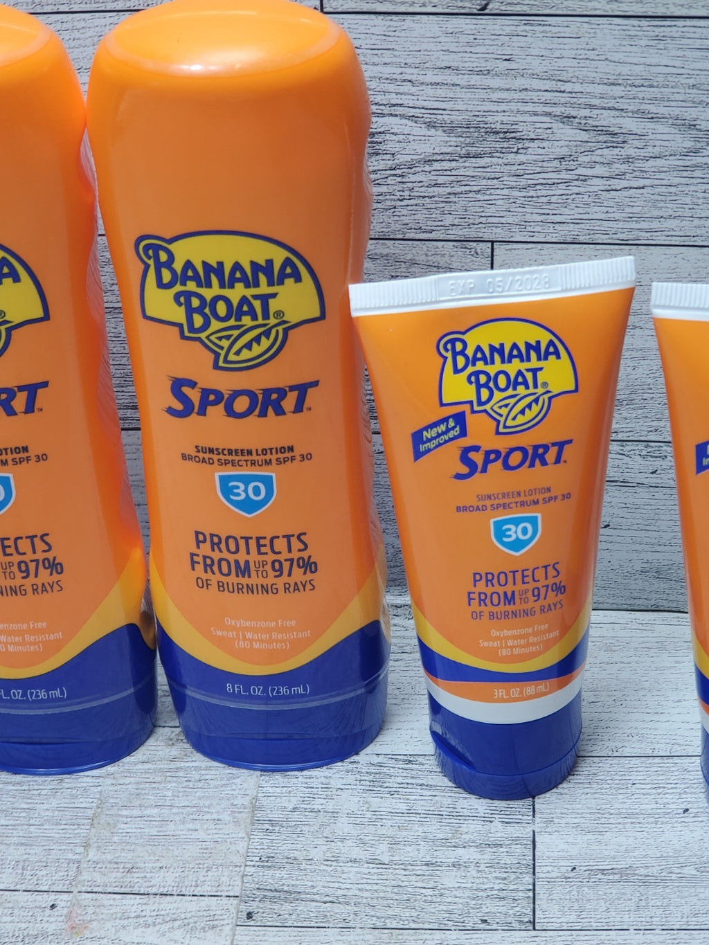 Sunscreen Lotion SPF 30 - Pack of 4, Water-Resistant Sun Protection