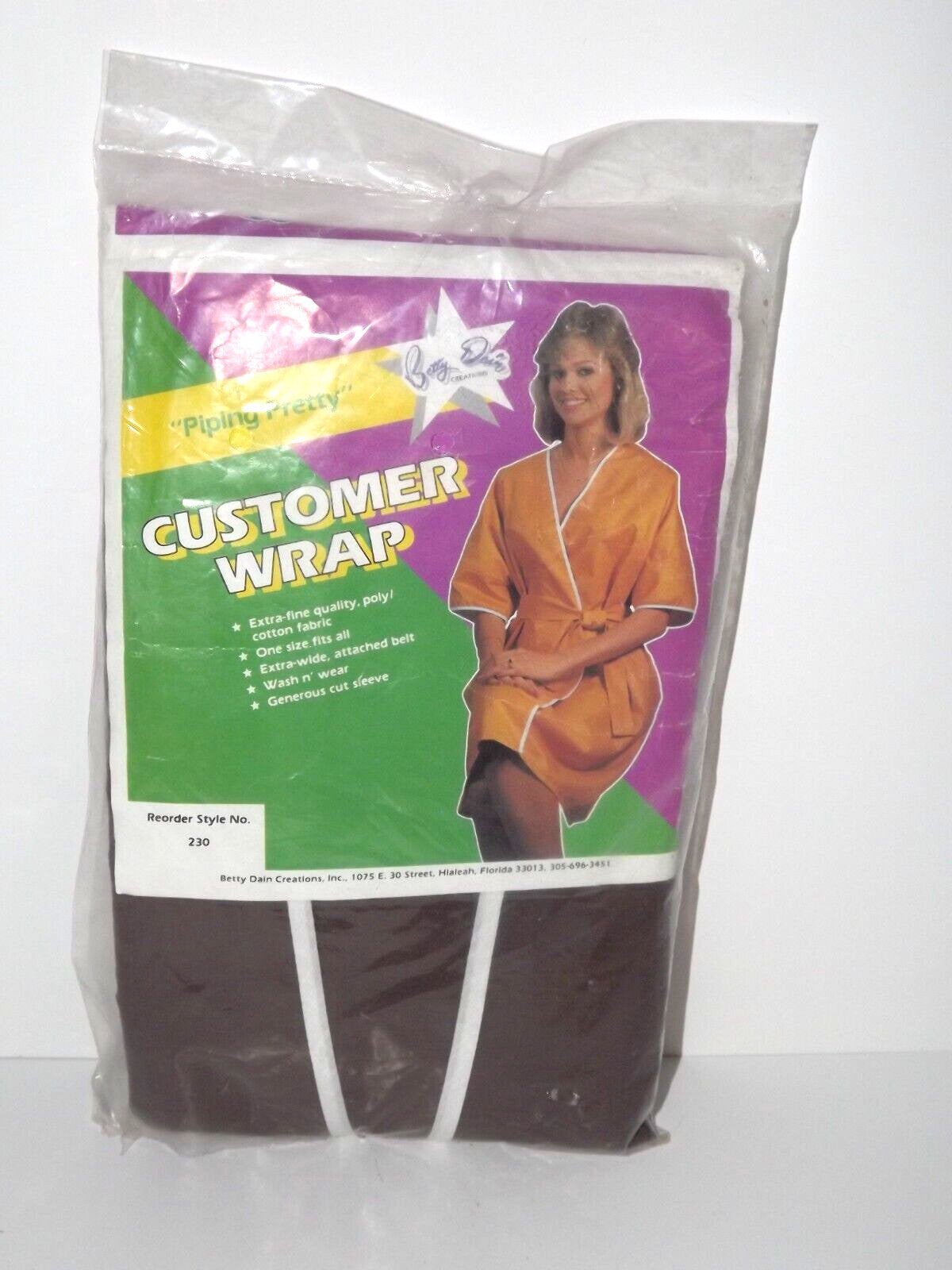 Vintage Brown Customer Wrap with Wide Belt - Betty Dain Creations