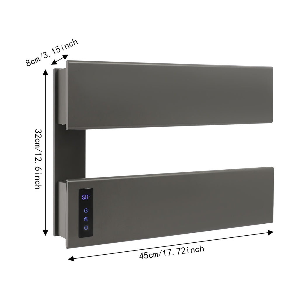 Electric Wall-Mounted Towel Warmer with Adjustable Timer and Temperature