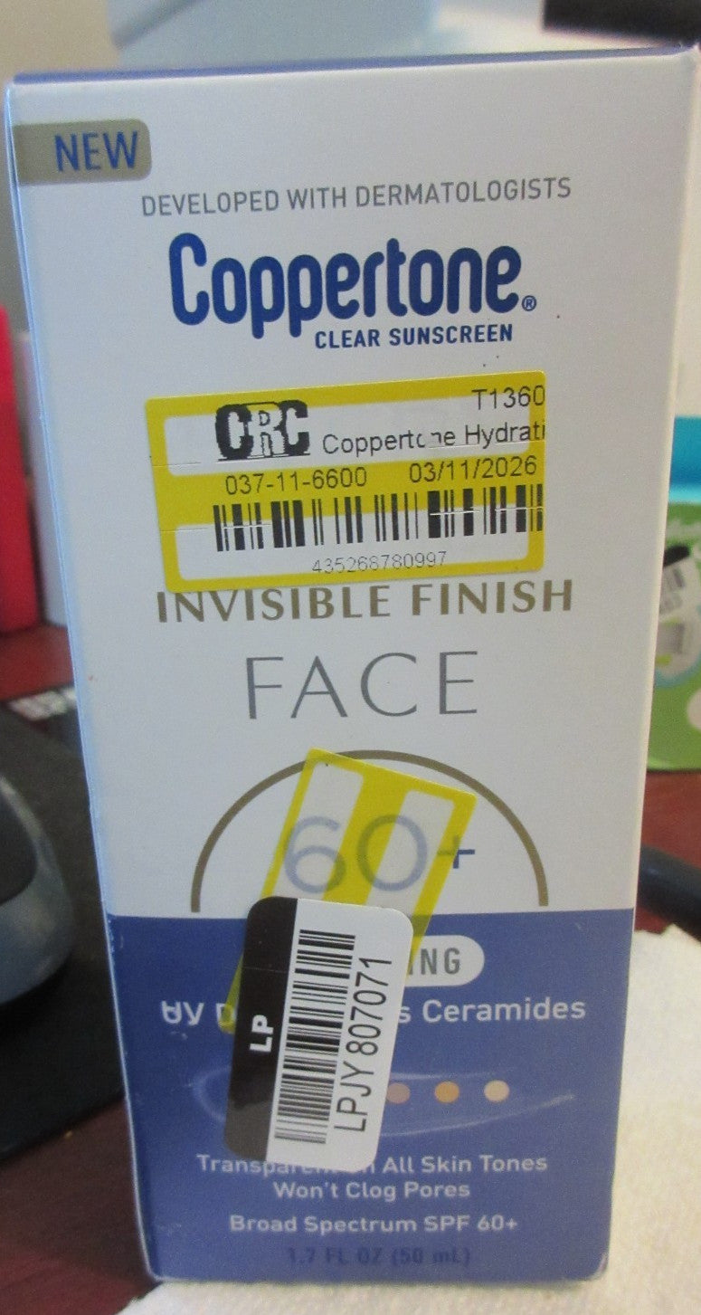 SPF 60+ Face Sunscreen Hydrating Invisible Finish for All Skin Tones