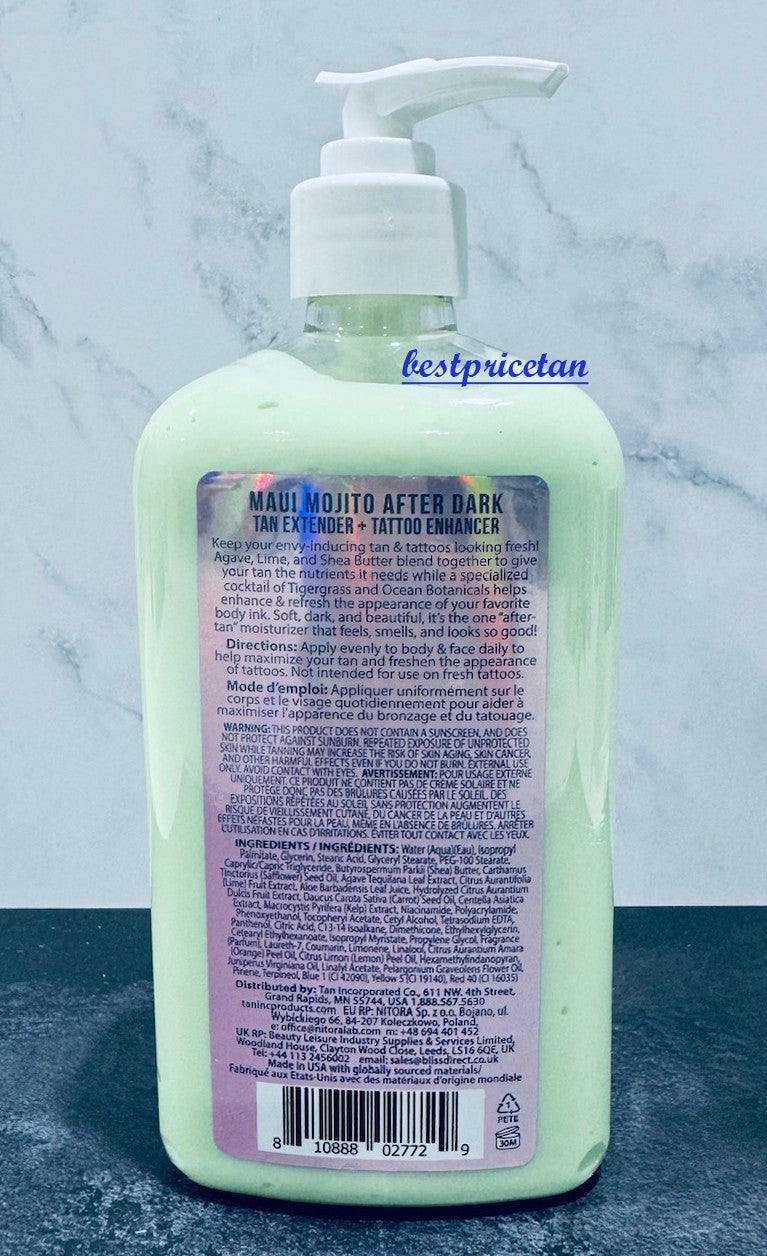 Tan Extender & Tattoo Enhancer Lotion with Agave - 18oz After Dark Mojito Fragrance