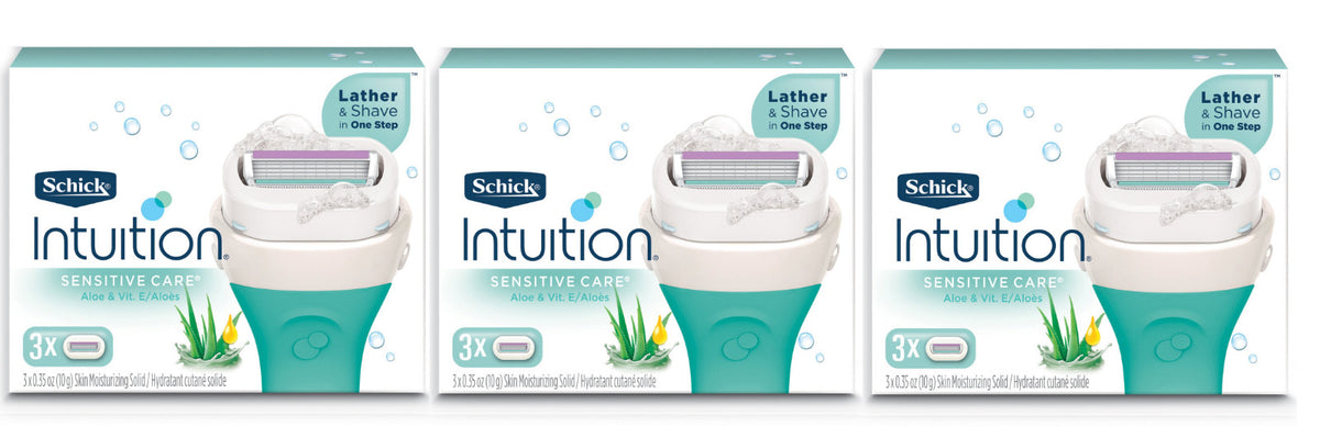 Schick Intuition Sensitive Care Razor Blade Refills - Aloe & Vitamin E, 9 Count