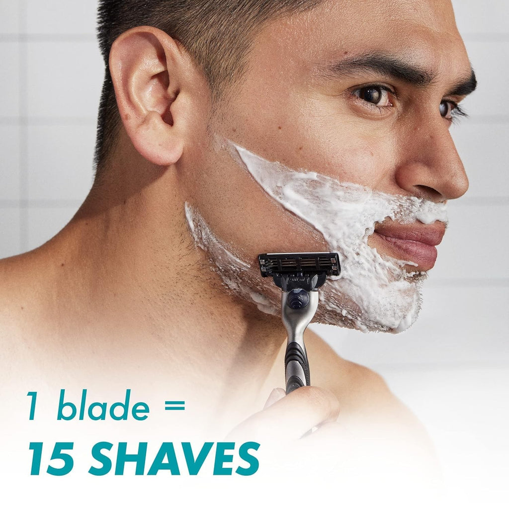 16-Pack Razor Blade Refills for Mach 3 Men’s Shaving Razors - Compatible with Gillette