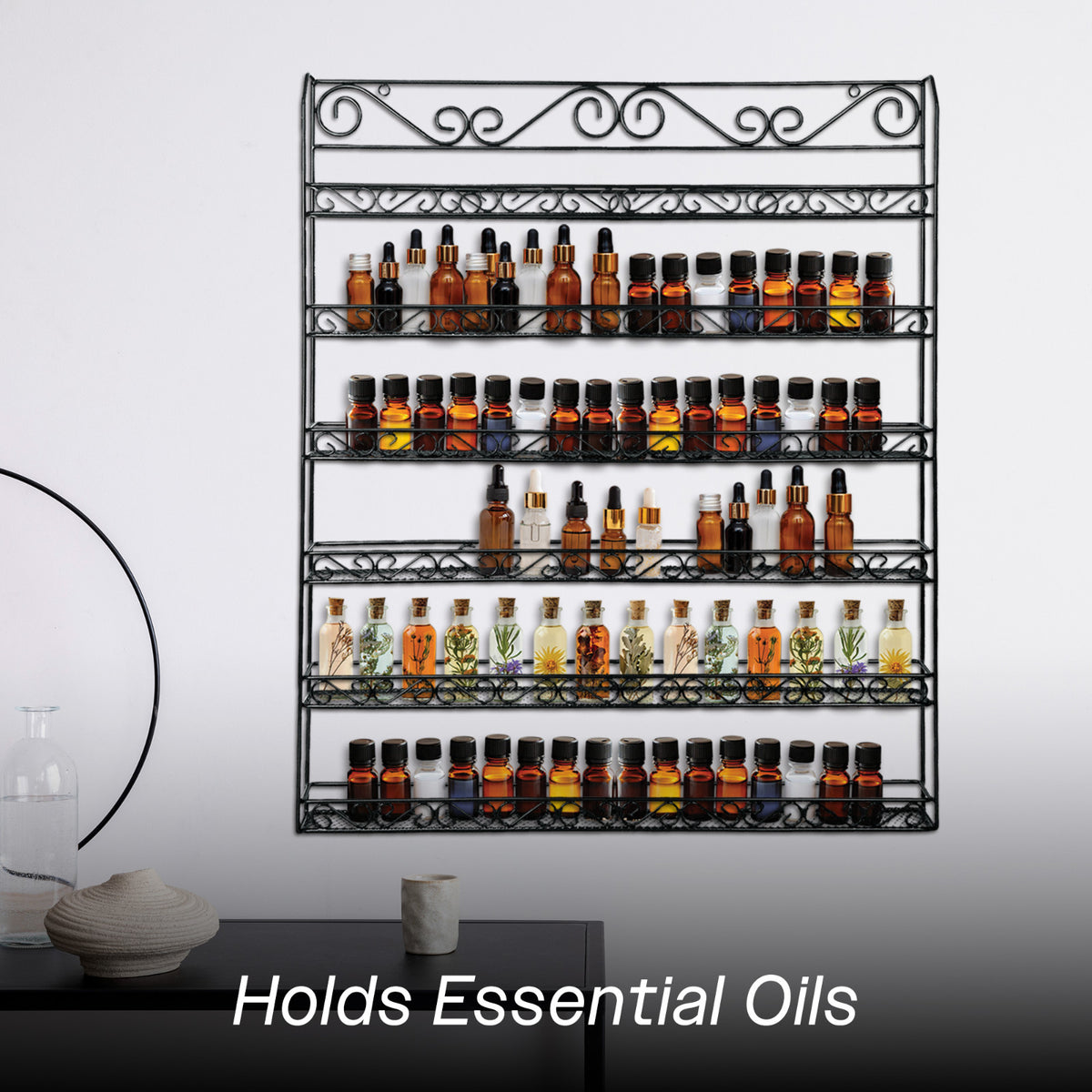 Wall Mounted Nail Polish Display Organizer Rack Holds Up To 100 Bottles