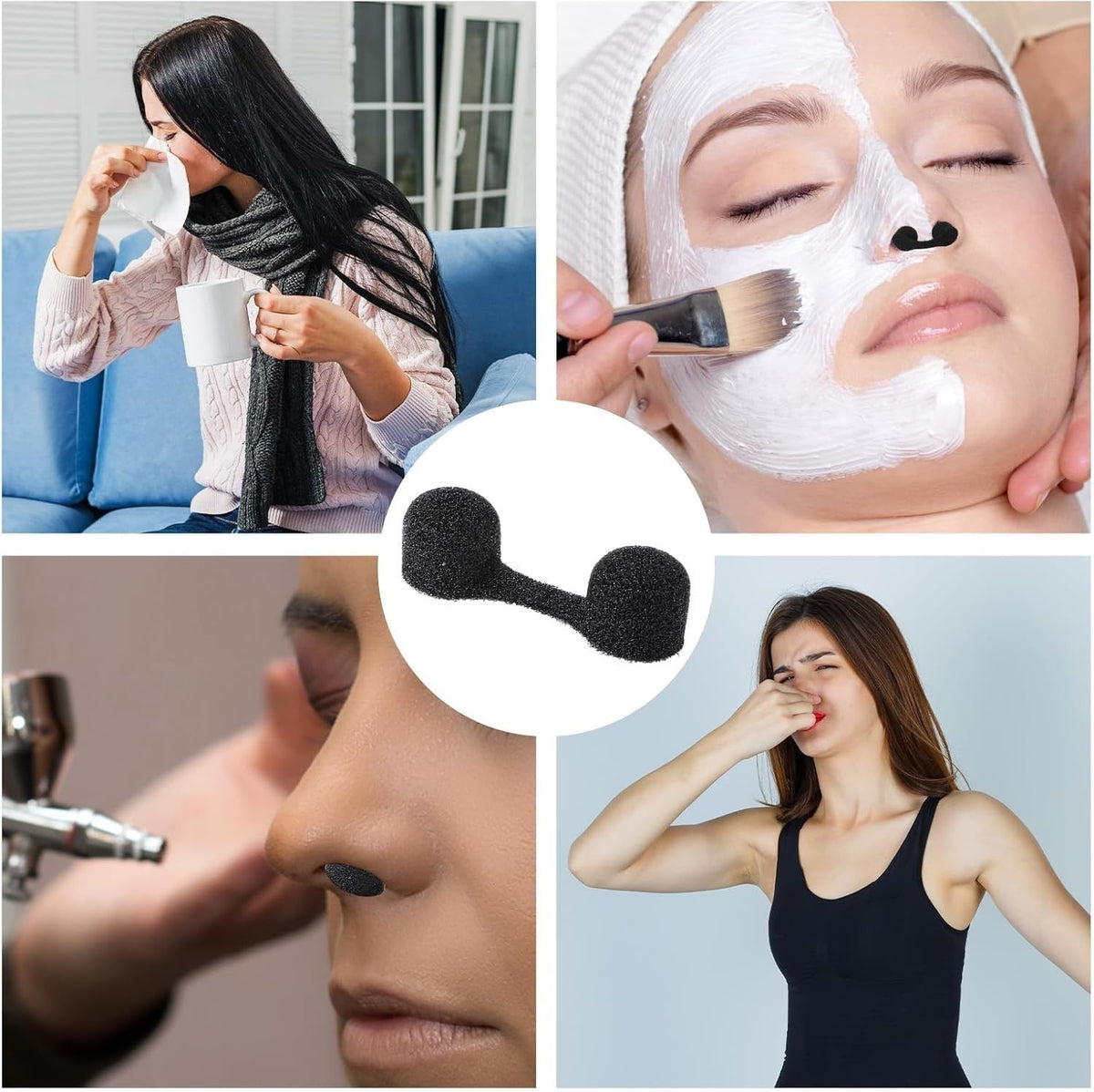 Disposable Nasal Filters 100PCS Dust Pollen Pet Dander Nose Plugs - Comfort & Convenience