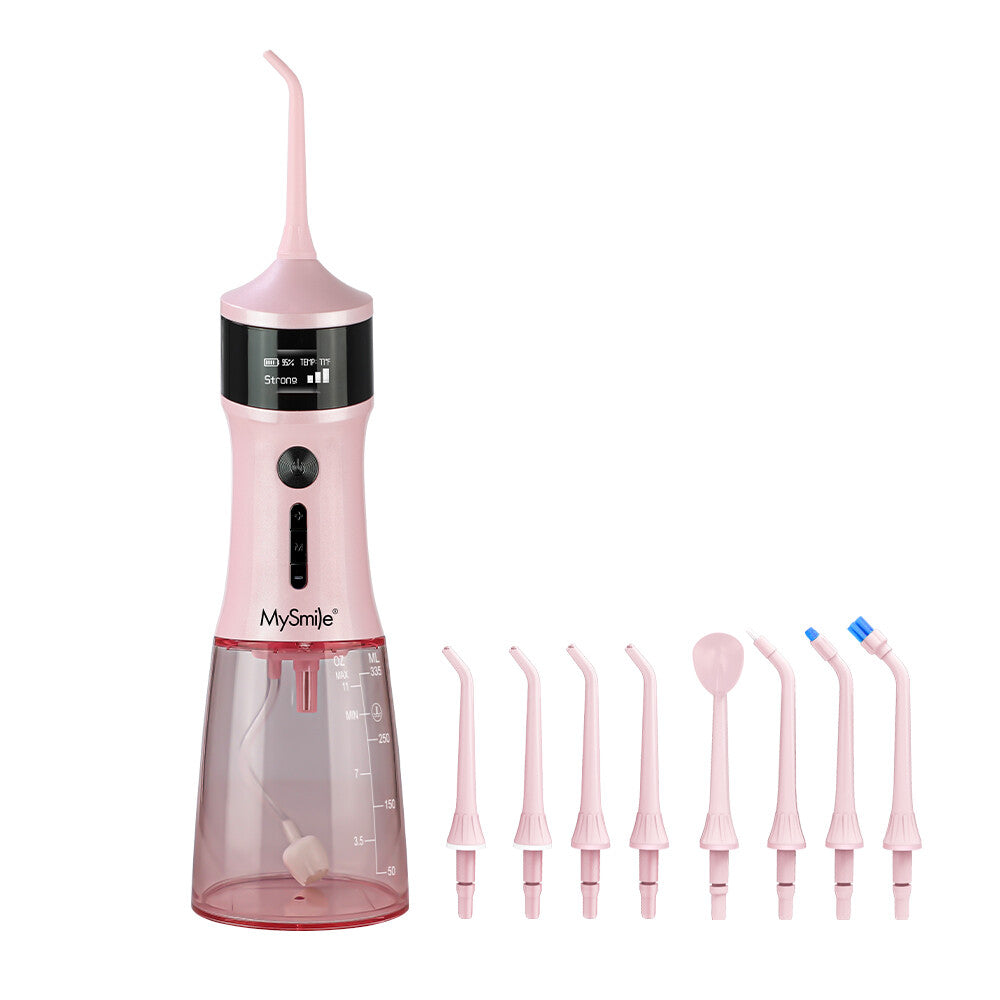 Portable Cordless Water Flosser Dental Irrigator with UV Light and Multiple Tips