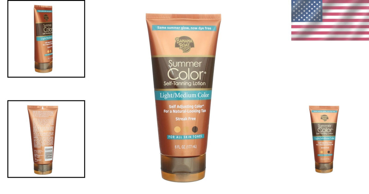 Self Tanner Lotion Light Medium - Streak-Free, Easy to Apply, 6 oz