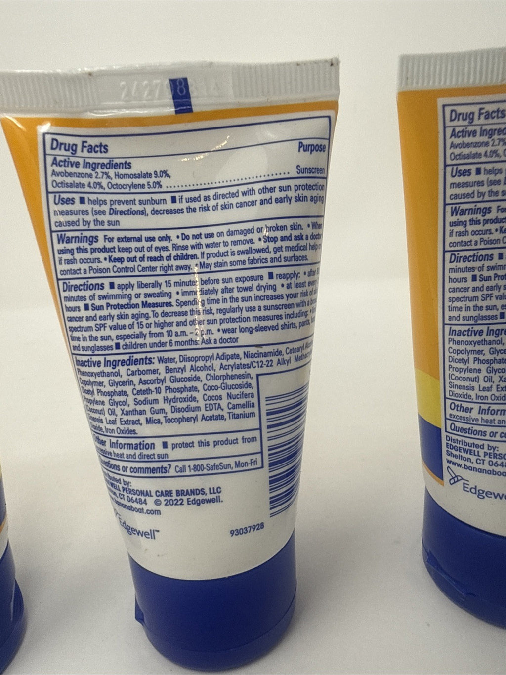 Banana Boat SPF 50 Sunscreen Lotion with Vitamins C & B3 - 4.5 Oz Pack of 3