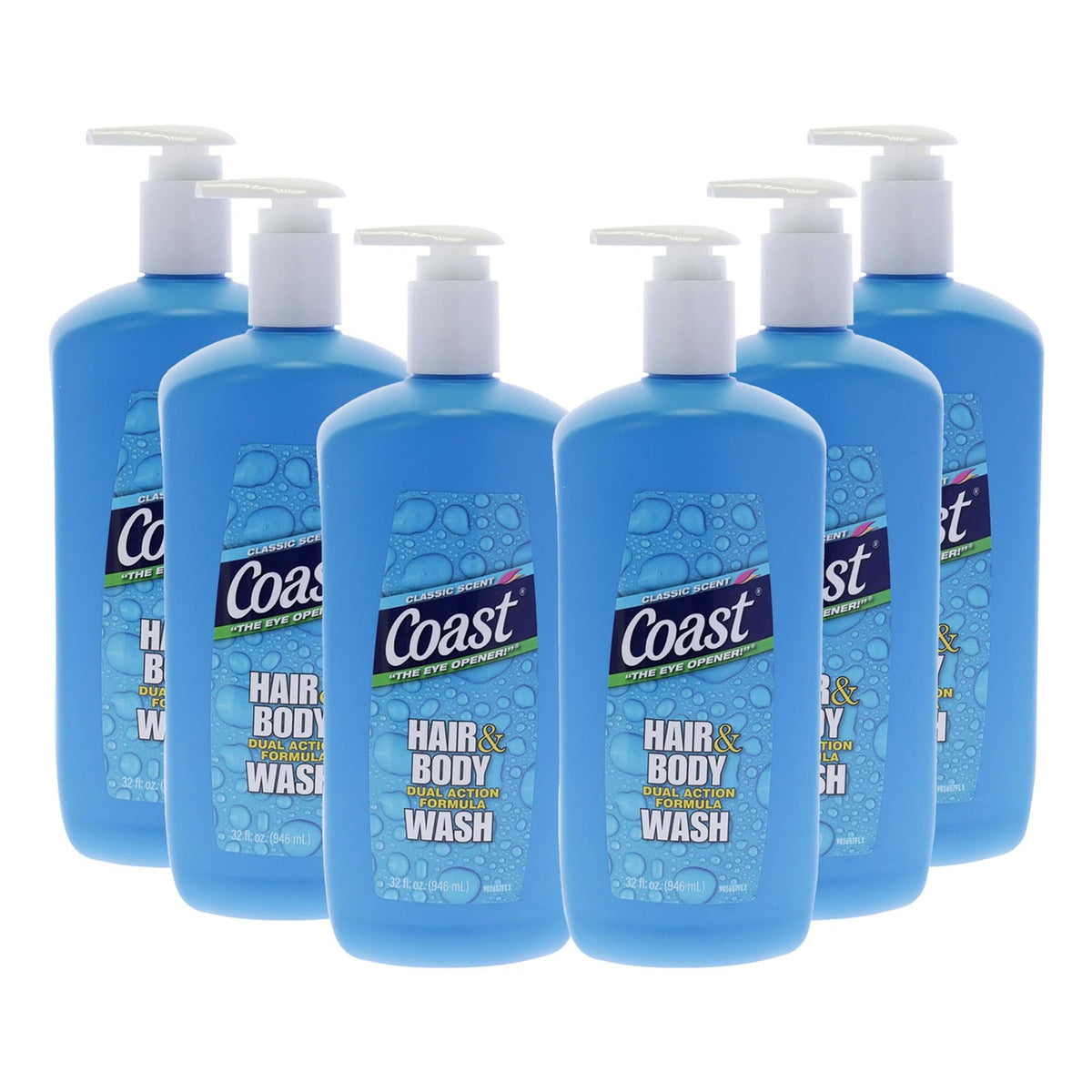 Coast Classic Scent Body Wash & Shampoo Dual Action 6 Pack
