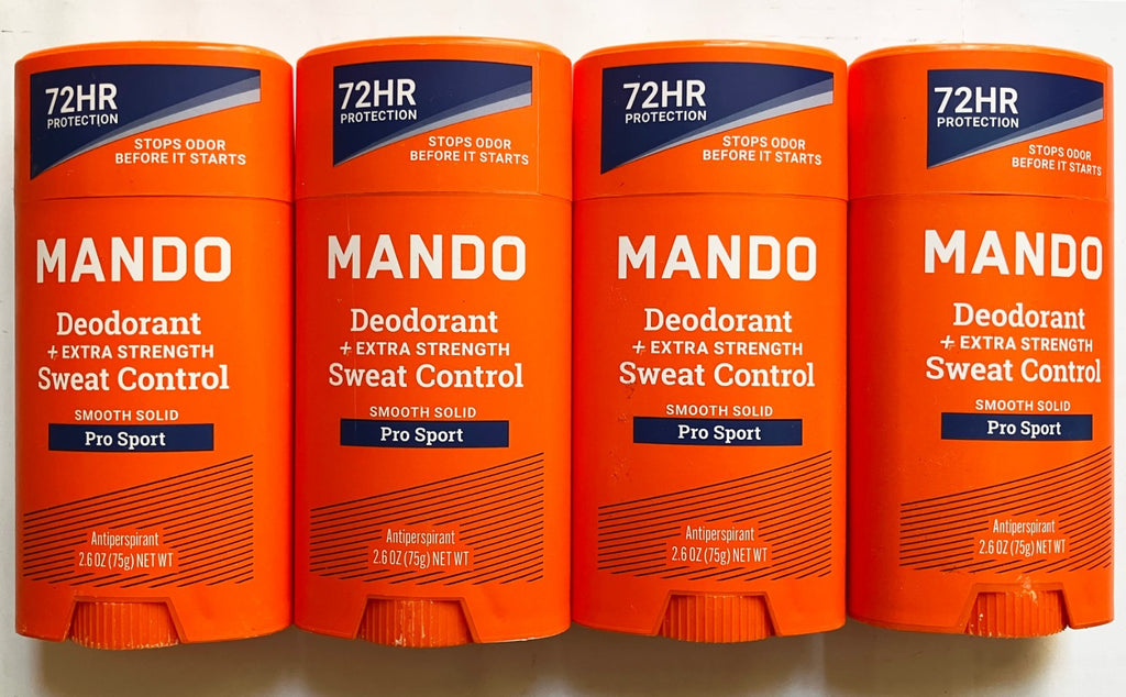 4 Pack Mando Extra Strength Sweat Control Deodorant - Pro Sport, 2.6 Oz
