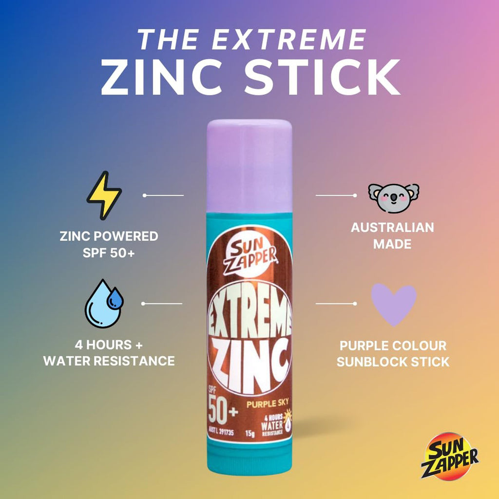 SPF 50+ Zinc Sunscreen Stick with Water Resistance & Sensitive Skin Protection